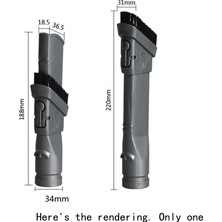Mauuae Düz Meme Fırça Emme Kafası Dyson V6 DC30 DC34 DC52 DC72 Elektrikli Süpürge Yedek Parça Aksesuarları 2 In 1 Fırçalar (Yurt Dışından)