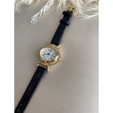 Quartz Retro Minimal Vintage Deri Kordon Kadın Kol Saati Kelebek Model