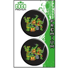 SEVGENT Ninja Kaplumbağa (5X5 Cm) İkili Damla Etiket