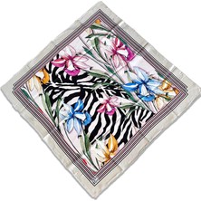 Levidor Tivil Ipek Eşarp 35126 Krem Karışık Desen