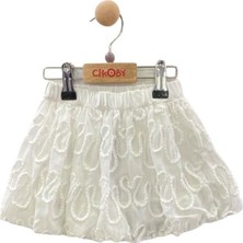 Çikoby Kız Bebek Desenli Şifon Etek