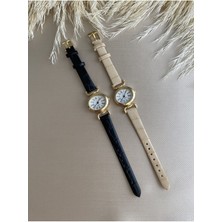 Quartz Retro Minimal Vintage Deri Kordon Kadın Kol Saati Kelebek Model