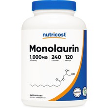 Nutricost Monolaurin 1000 Mg  240 Capsul  Usa Menşei.Tr Tek Yetkili SATICISI OZELSPORCUGIDALARI'DIR