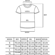 Lonca Beş Papatya Baskı Oversize Kadın Tshirt