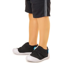 Kiko Kids Catly Cırtlı Erkek Bebek Ilk Adım Panduf Ayakkabı Siyah