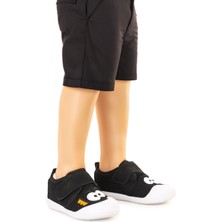 Kiko Kids Cookie Cırtlı Erkek Bebek Ilk Adım Panduf Ayakkabı Siyah