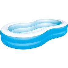 Mediterian Mavi 54117 Jumbo Oval Havuz 701-800 cm Şişme 3 Kişilik 35 - 50 cm Pompa Dahil Değildir