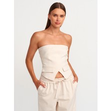 Dilvin 60546 Özel Dikim Bluz-Bej