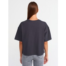 Dilvin 31017 Kısa Kollu Pamuklu T-Shirt-Antrasit