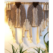 Tasarım Kumpanyası Boho Makrome Duvar Süsü-Fiberart - Büyük Duvar Dekoru