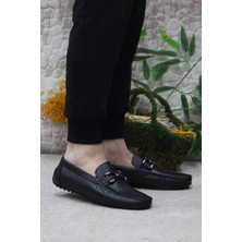 Mehmet Mete 31118 Siyah Cilt Deri Loafer Erkek Babet Erkek Ayakkabı