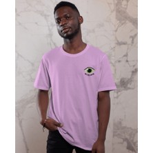 Helios Haute All Eyes On Me Tasarım Relaxed Fit Erkek Ön-Arka Baskılı Tişört
