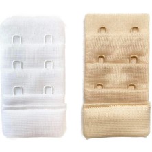 Miraxx 2 Adet Agraf Sütyen Uzatma Kopçası 3 Sıra / 2 Kanca  Beyaz Ten