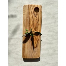 Kaptan Wood Zeytin Ağacı Delikli Kesme ve Sunum Tahtası