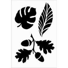 Stencil Sarayi Boyama Şablon Çiçek ve Meyve - 8337