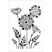 Stencil Sarayi Boyama Şablon Çiçek ve Meyve - 4730