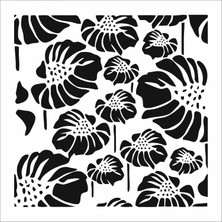 Stencil Sarayi Boyama Şablon Çiçek ve Meyve - 7953