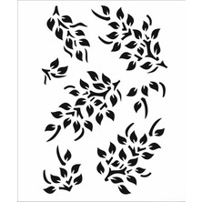 Stencil Sarayi Boyama Şablon Çiçek ve Meyve - 5058