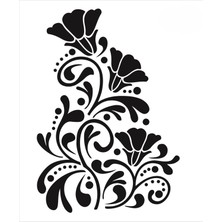 Stencil Sarayi Boyama Şablon Çiçek ve Meyve - 1107
