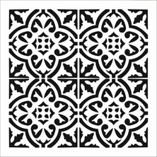 Stencil Sarayi Boyama Şablon Damask Çini Mandala - 7955