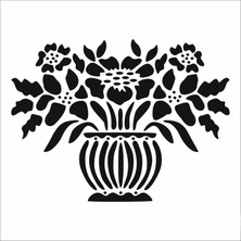 Stencil Sarayi Boyama Şablon Çiçek ve Meyve - 8591