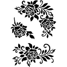 Stencil Sarayi Boyama Şablon Çiçek ve Meyve - 4739