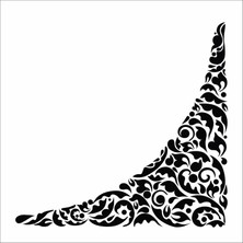Stencil Sarayi Boyama Şablon Köşe - 8559
