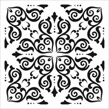 Stencil Sarayi Boyama Şablon Damask Çini Mandala - 8135