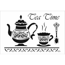 Stencil Sarayi Boyama Şablon Mutfak Obje ve Yazıları - 4482