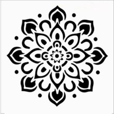 Stencil Sarayi Boyama Şablon Damask Çini Mandala - 8297