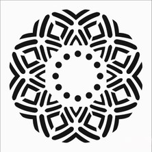 Stencil Sarayi Boyama Şablon Damask Çini Mandala - 8252