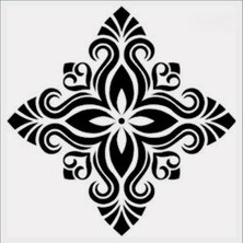 Stencil Sarayi Boyama Şablon Damask Çini Mandala - 8639