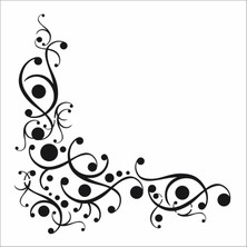 Stencil Sarayi Boyama Şablon Köşe - 8562