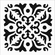 Stencil Sarayi Boyama Şablon Damask Çini Mandala - 8253