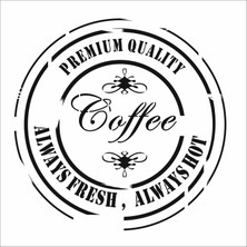 Stencil Sarayi Boyama Şablon Mutfak Obje ve Yazıları - 5061