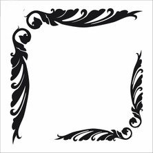 Stencil Sarayi Boyama Şablon Köşe - 8568