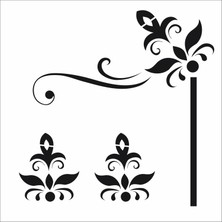 Stencil Sarayi Boyama Şablon Köşe - 8571