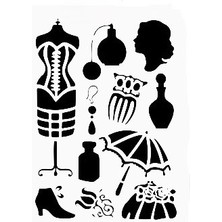 Stencil Sarayi Boyama Şablon Objeler - 4463