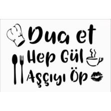 Stencil Sarayi Boyama Şablon Mutfak Obje ve Yazıları - 8184