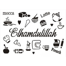 Stencil Sarayi Boyama Şablon Mutfak Obje ve Yazıları - 8685