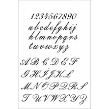 Stencil Sarayi Boyama Şablon Yazı ve Numaralar - 4023