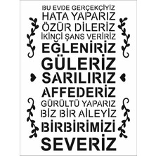 Stencil Sarayi Boyama Şablon Yazı ve Numaralar - 8452