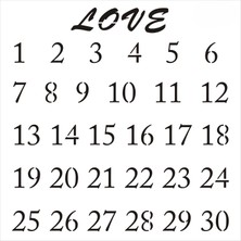 Stencil Sarayi Boyama Şablon Yazı ve Numaralar - 8861