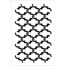 Stencil Sarayi Boyama Şablon Zemin Deseni - 4358