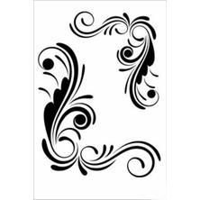 Stencil Sarayi Boyama Şablon Köşe - 8271
