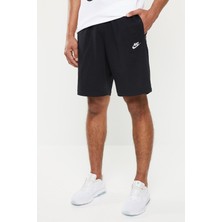 Nike Siyah Sportswear Club Jersey Pamuklu İnce Yazlık Şort Erkek İçin Rahat Beden XL