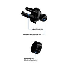 Araç İçi Telefon Tutucu Tüm Telefonlarla Uyumlu Yatay Dikey Kullanılabilir Kolay Tak Çıkar 040