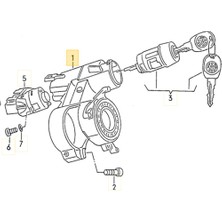 Vass41 Vw Golf 2 1990-1991-1992 Kontak Anahtar Gövdesi 357905851D