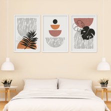 Viomoor Boho Wall Art Lamine Çerçeveli 3'lü Tablo Seti