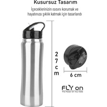Pipetli Çift Katmanlı Hem Sıcak Hem Soğuk Muhafazalı Termos Sportif Emzikli Matara Suluk 500 ML